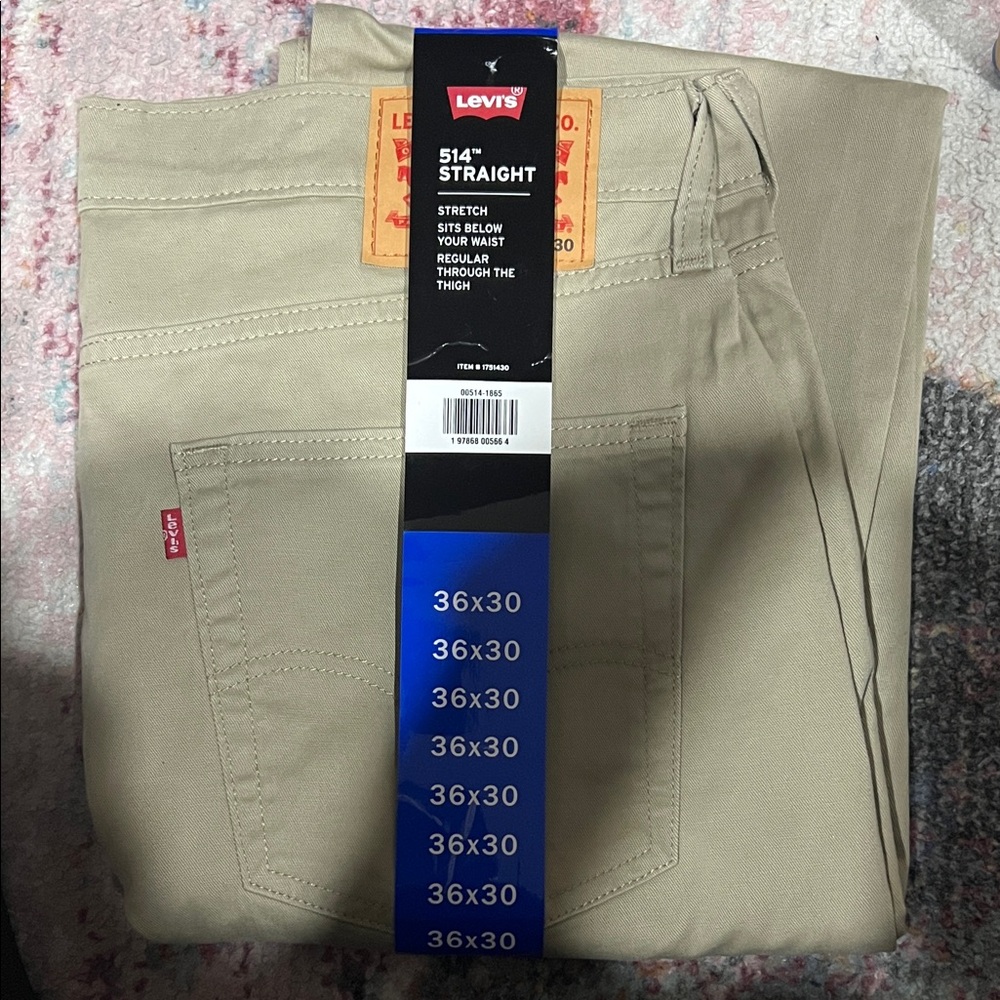 Levi's 514 Straight Fit Beige Jeans